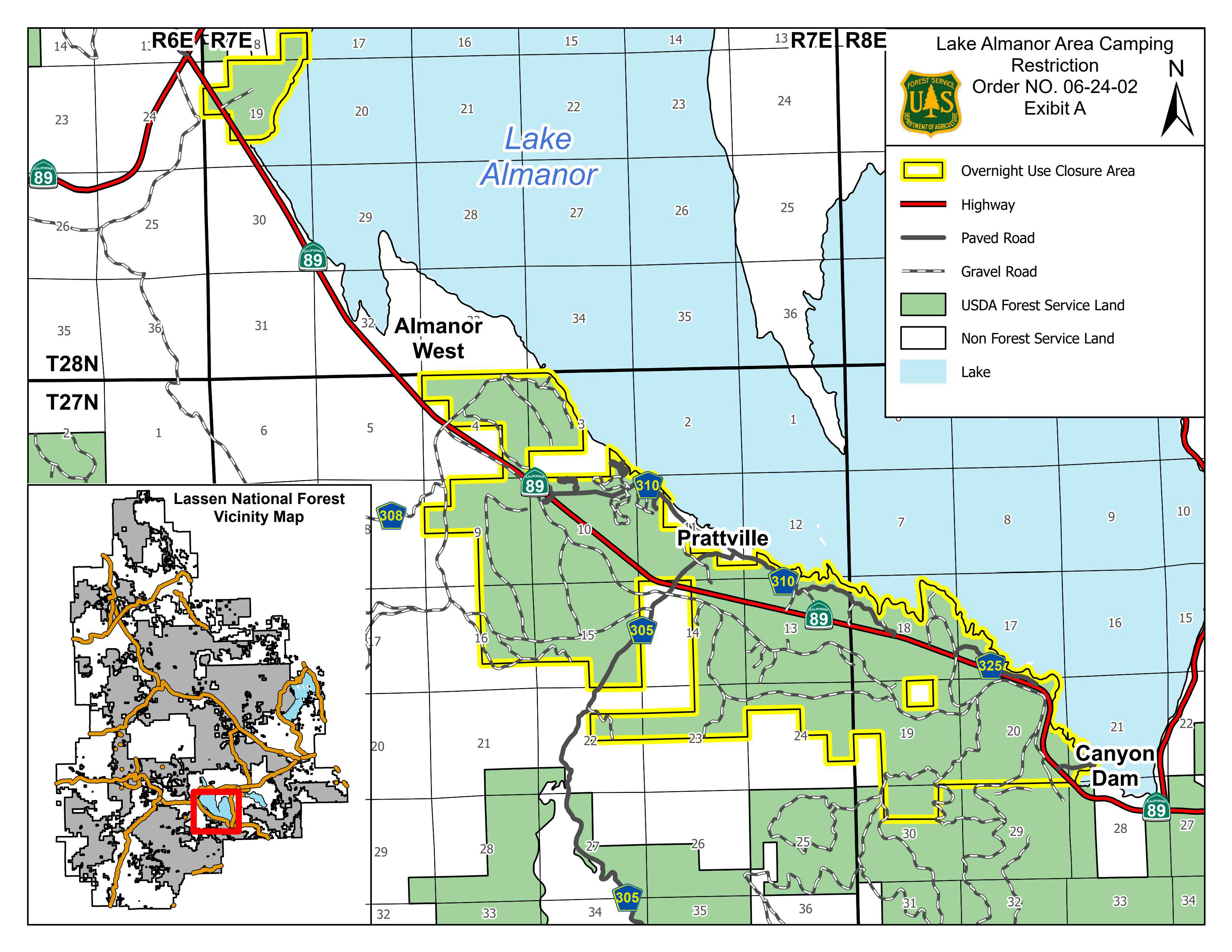 Lassen National Forest | Lake Almanor Area Camping Restriction | Forest ...