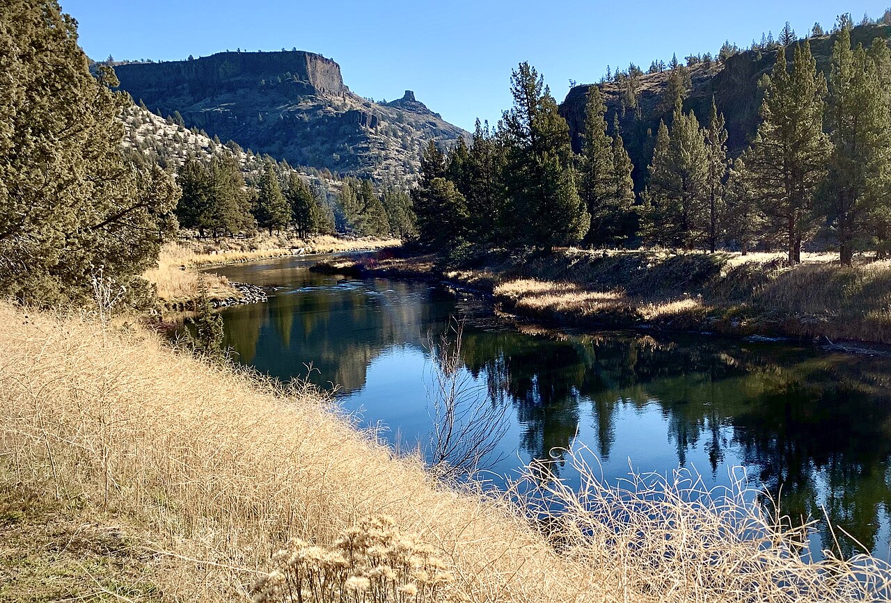 Autumn view of the Wild and Scenic Crooked River from the Chimney Rock Campground, Nov. 22, 2019, by Greg Shine, BLM.
The Chimney Rock segment of the Crooked Wild and Scenic River is becoming increasingly popular for all kinds of recreation. Thousands of