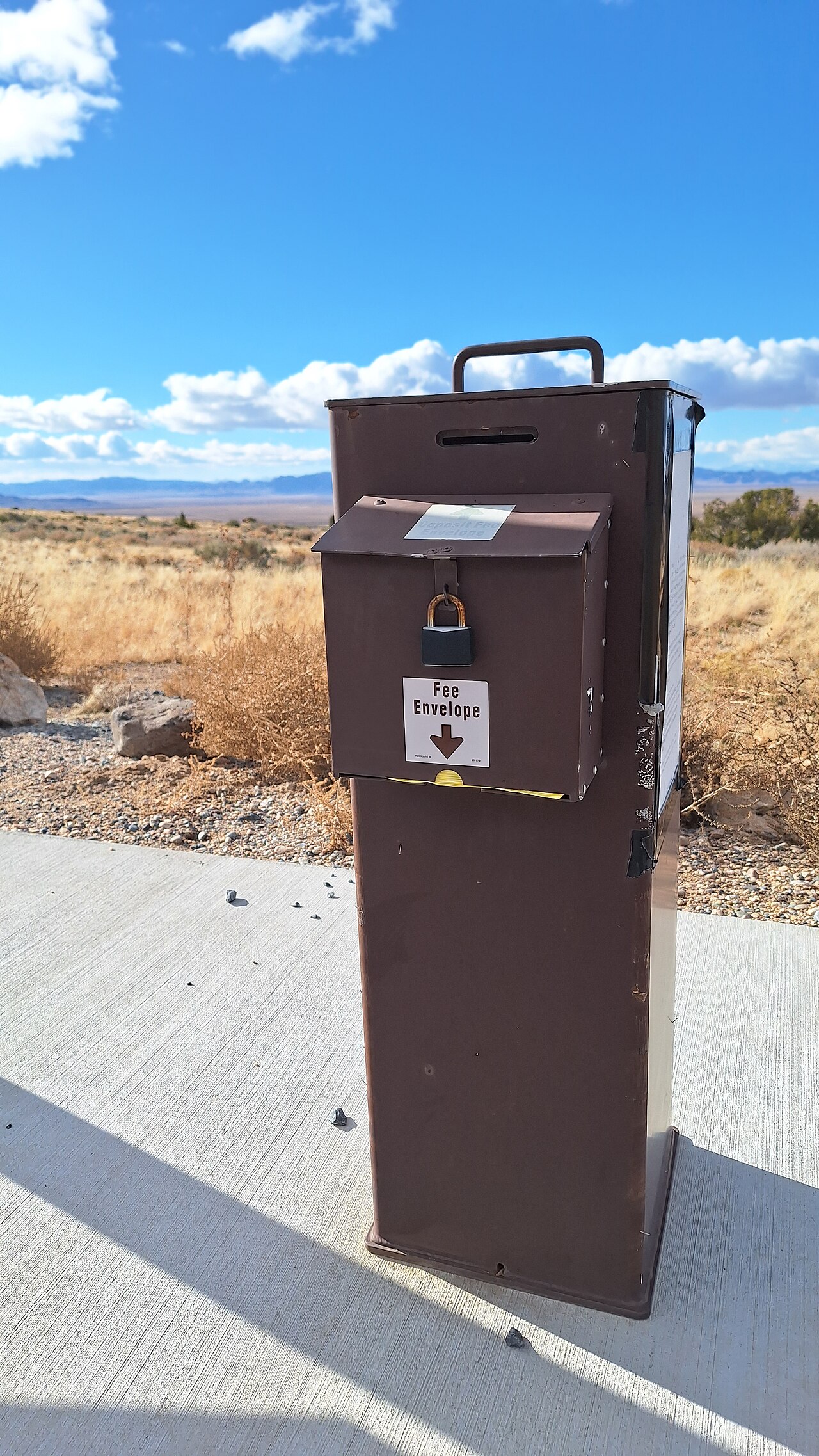 The fee station at the Simpson Springs campground. Photo by Cindy Gallo, BLM Utah