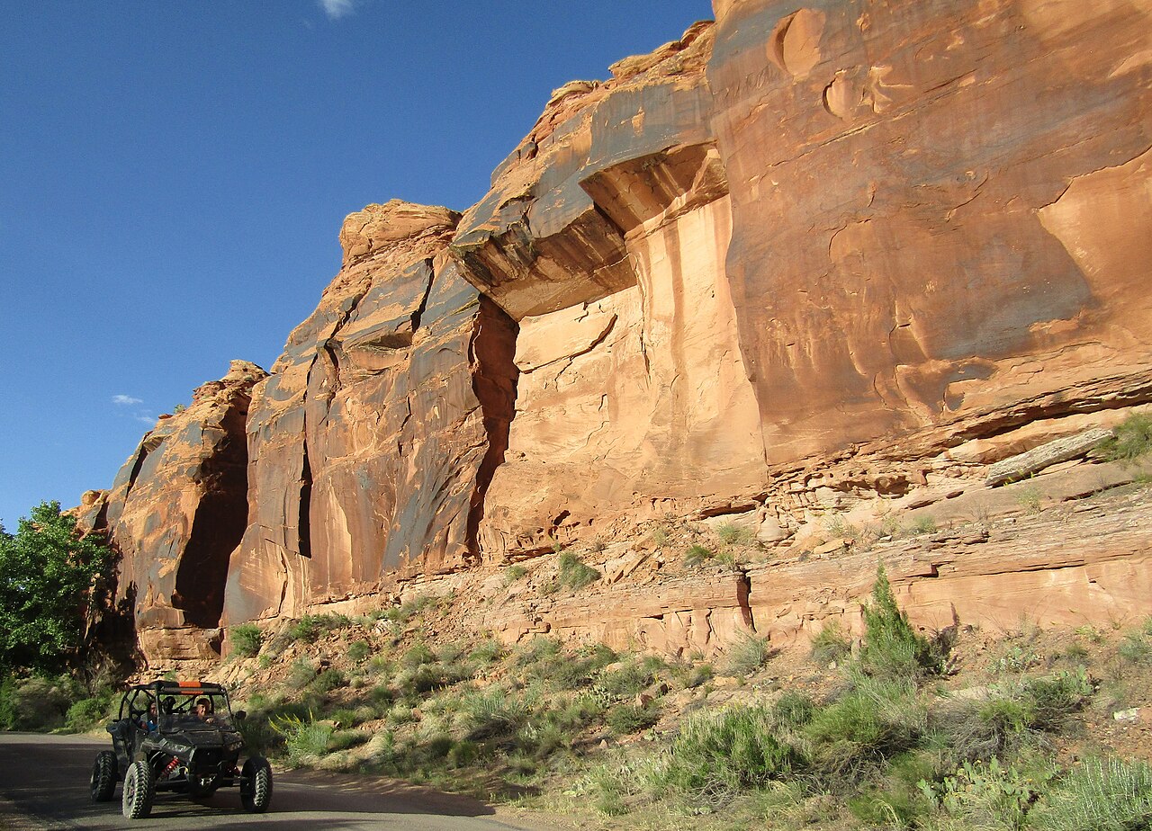 Rock formation at the Kane Creek Campground in Moab, Utah.
