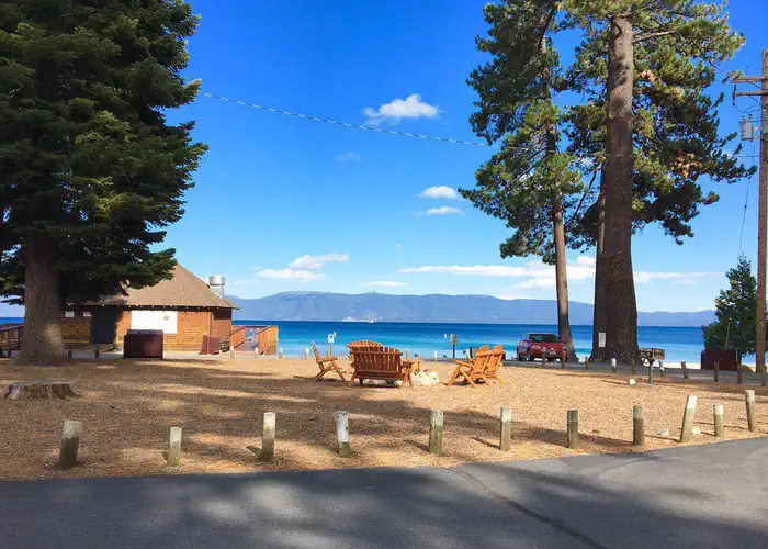 Grill and beach view