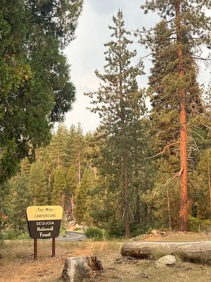 Entrance Sign Ten Mile Campground