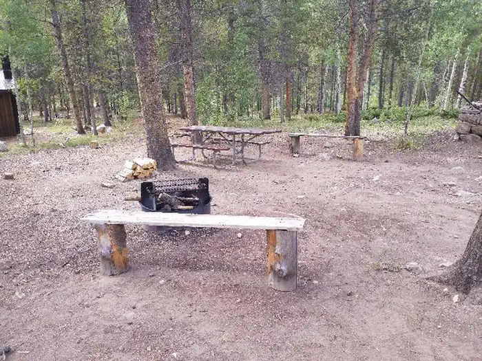 Crescent Mining Cabin fire ring