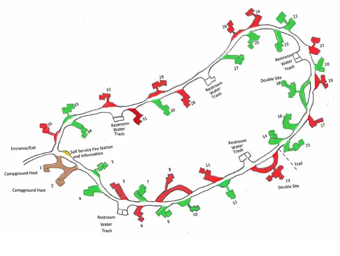 Rock crossing Campground Layout