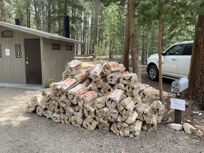 Firewood usually available for purchase at Camp Host site