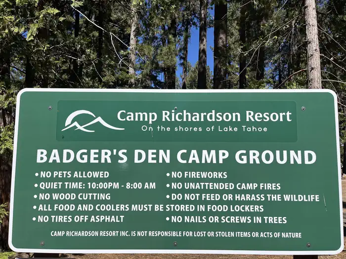 Badgers Den at Camp Richardson Resort campground photo