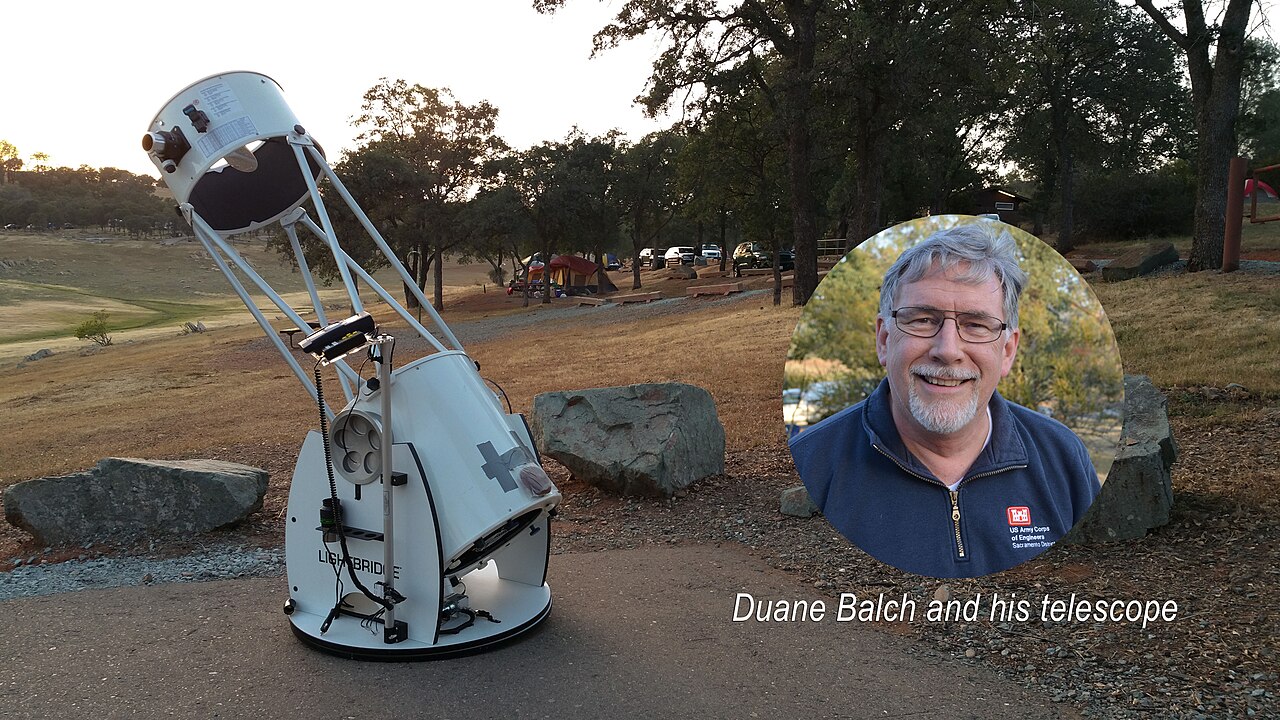 Corps project manager Duane Balch brought his 16-inch reflecting custom telescope to the U.S. Army Corps of Engineers Sacramento District's third district campout May 15-17, 2015 at New Hogan Lake in Valley Springs, California. The event was a chance to g