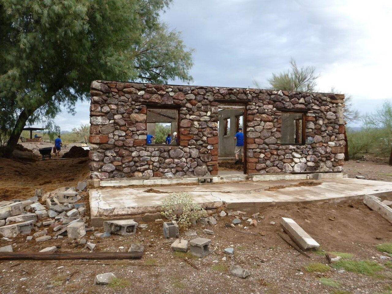 To celebrate National Public Lands Day, the BLM Lake Havasu Field Office in Arizona chose to clean up the area in and around the Historic Schwanbeck's Store Ruins located near Parker, Arizona. Schwanbeck's Store was built in the 1930s to service the small