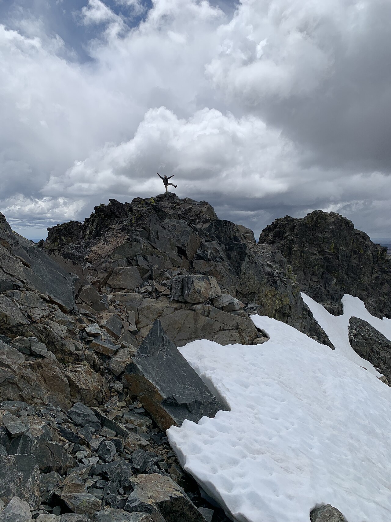 Black Buttes, 8028-feet, is a peak that can be climbed in a short day via Grouse Ridge Trail near the Emigrant Wilderness on the USDA Forest Service, Tahoe National Forest, California. The trail drops into a canyon and then descends on top of Sand Hill Ri