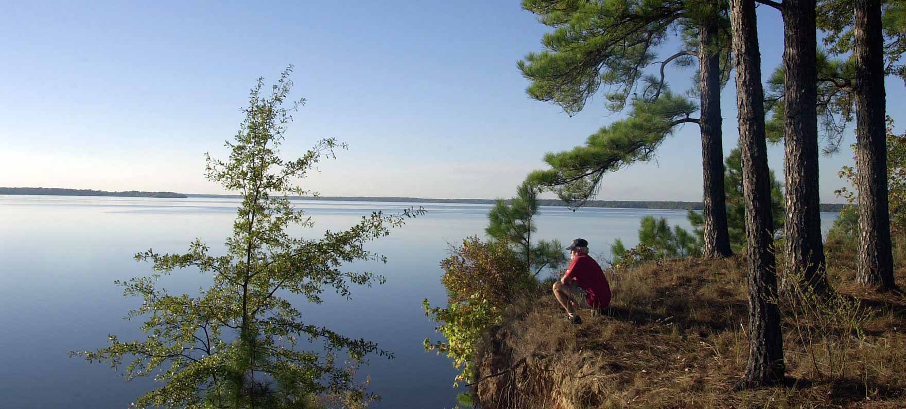 Bluff overlooking lake at Atlanta SP